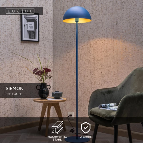 Lucide SIEMON - Stehlampe - Ø 35 cm - 1xE27 - Blau - USP